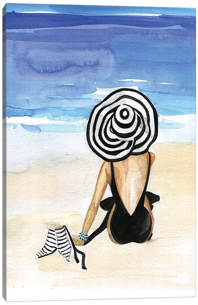 Beach Time Canvas Art Print - Trendy Mom