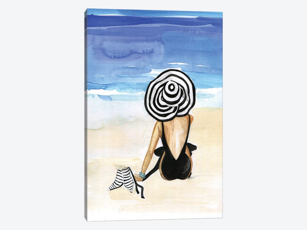Beach Time by Rongrong DeVoe 1-piece Canvas Art Print