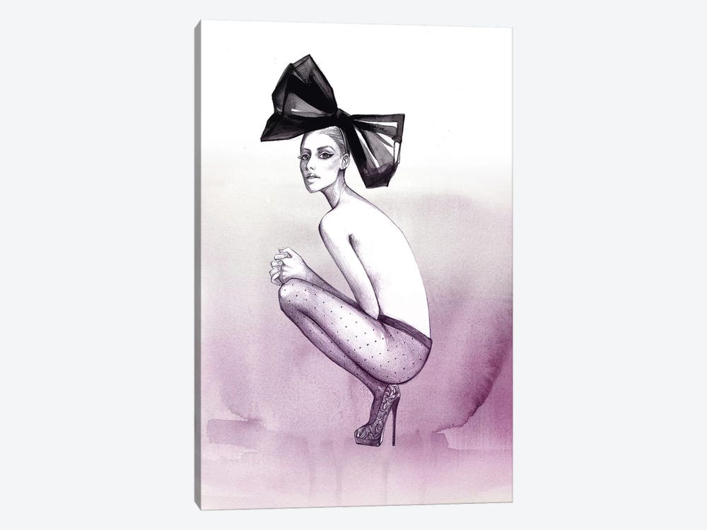 Bow And Stockings by Rongrong DeVoe 1-piece Canvas Print