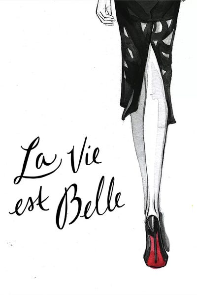 Black & White Pop Culture Art: Backview (Red Bottoms) by Rongrong DeVoe