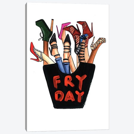 Fry-day (Shoes) Canvas Print #RDE69} by Rongrong DeVoe Canvas Art Print