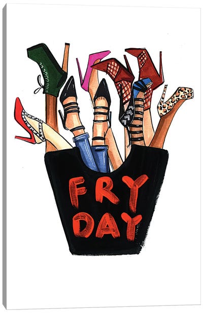 Fry-day (Shoes) Canvas Art Print - High Heel Art