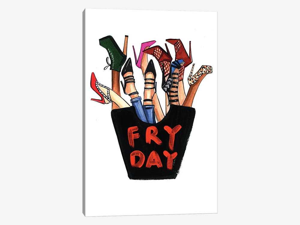 Fry-day (Shoes) by Rongrong DeVoe 1-piece Canvas Wall Art
