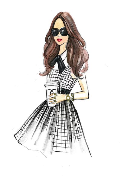 Fashion Illustrations: Go For Coffee by Rongrong DeVoe