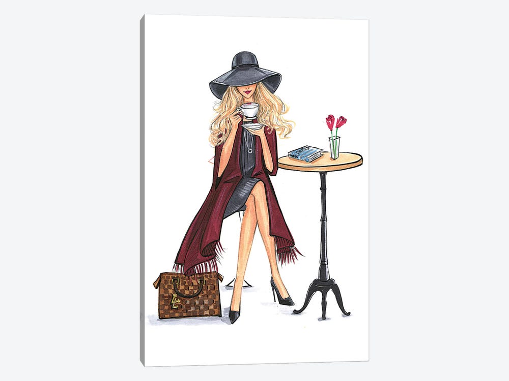 Lady Latte (Blonde) by Rongrong DeVoe 1-piece Canvas Print