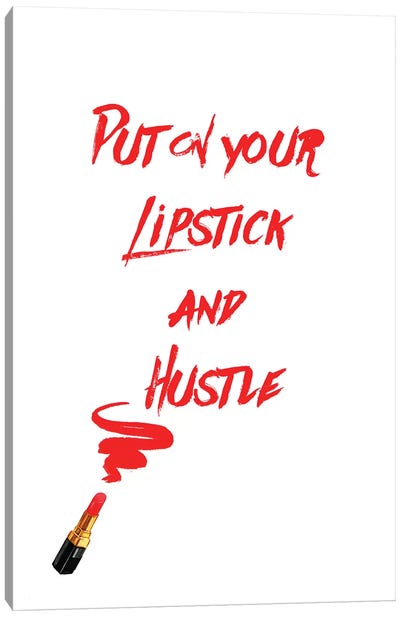 Lipstick Hustle Canvas Art Print - Hair & Beauty Art