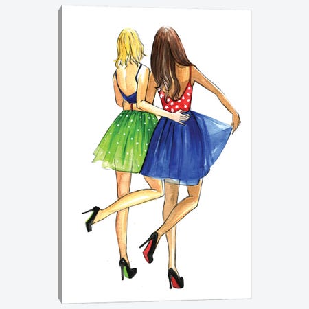 Best Friends Forever Canvas Print #RDE82} by Rongrong DeVoe Art Print