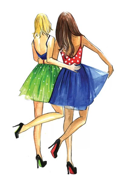 Fashion Illustrations: Best Friends Forever by Rongrong DeVoe