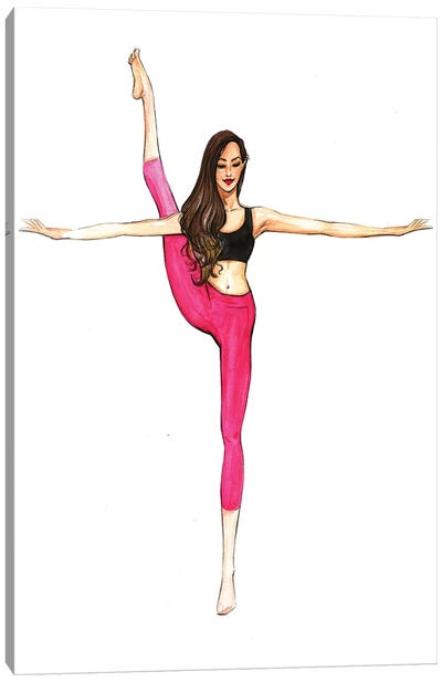 Yogi Girl II Canvas Art Print - Fitness Fanatic