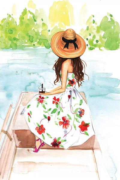 Fashion Illustrations: Boat Ride In Venice by Rongrong DeVoe