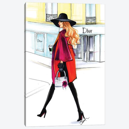 Dior Lady Canvas Print #RDE99} by Rongrong DeVoe Canvas Artwork