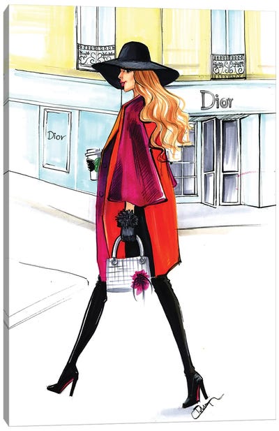 Dior Lady Canvas Art Print - Fashion Illustrations