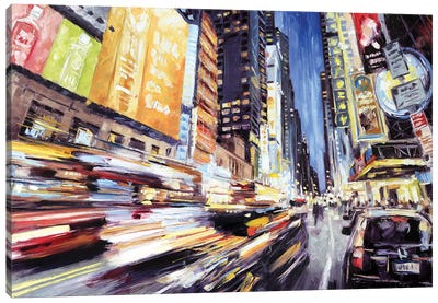 42nd Street 2 Canvas Art Print - Times Square