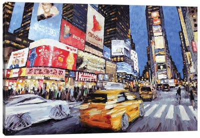 45th & Broadway Canvas Art Print - Broadway & Musicals