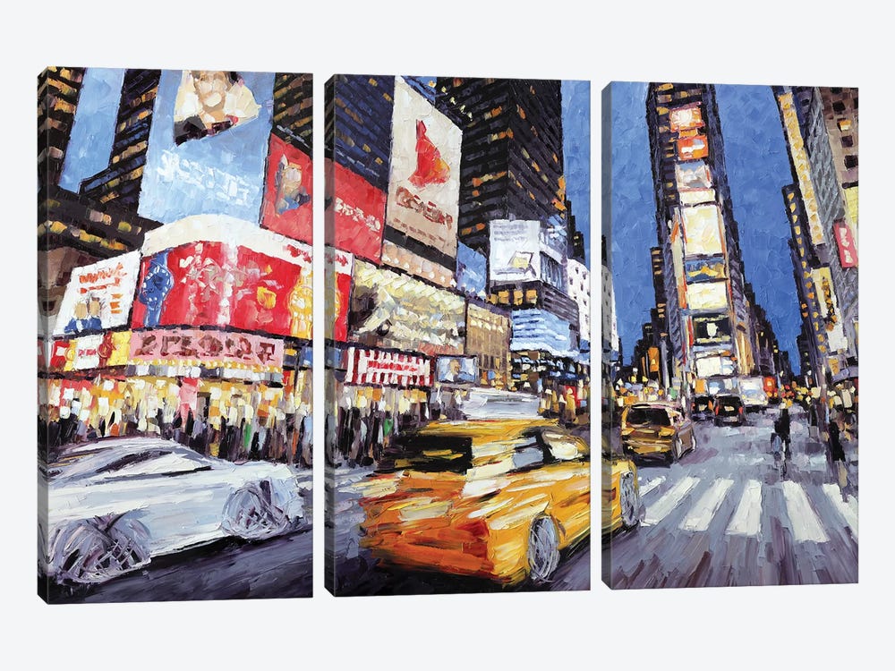 45th & Broadway by Roger Disney 3-piece Canvas Print