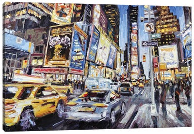7th Ave & 46th Canvas Art Print - Times Square