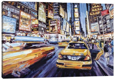 7th Ave & 47th Canvas Art Print - Times Square