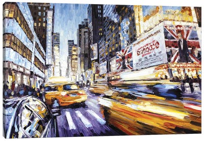 7th Ave & 50th Canvas Art Print - Roger Disney