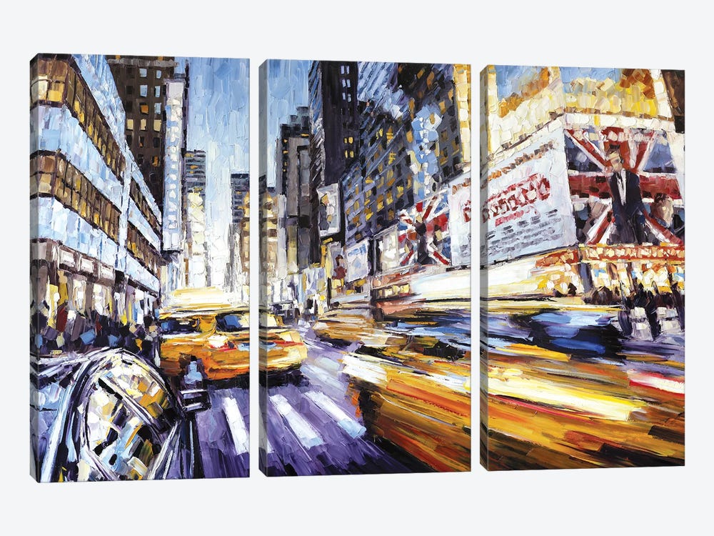 7th Ave & 50th by Roger Disney 3-piece Art Print