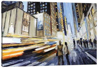 7th Ave North Of 40th Canvas Art Print - Palette Knife Prints