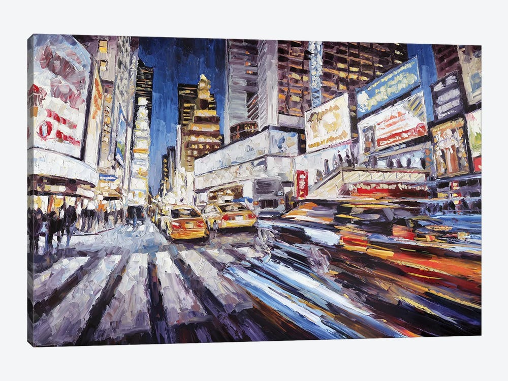7th Ave South Of 47th by Roger Disney 1-piece Canvas Print