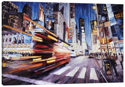 7th Ave South Of 48th Canvas Art Print - Roger Disney