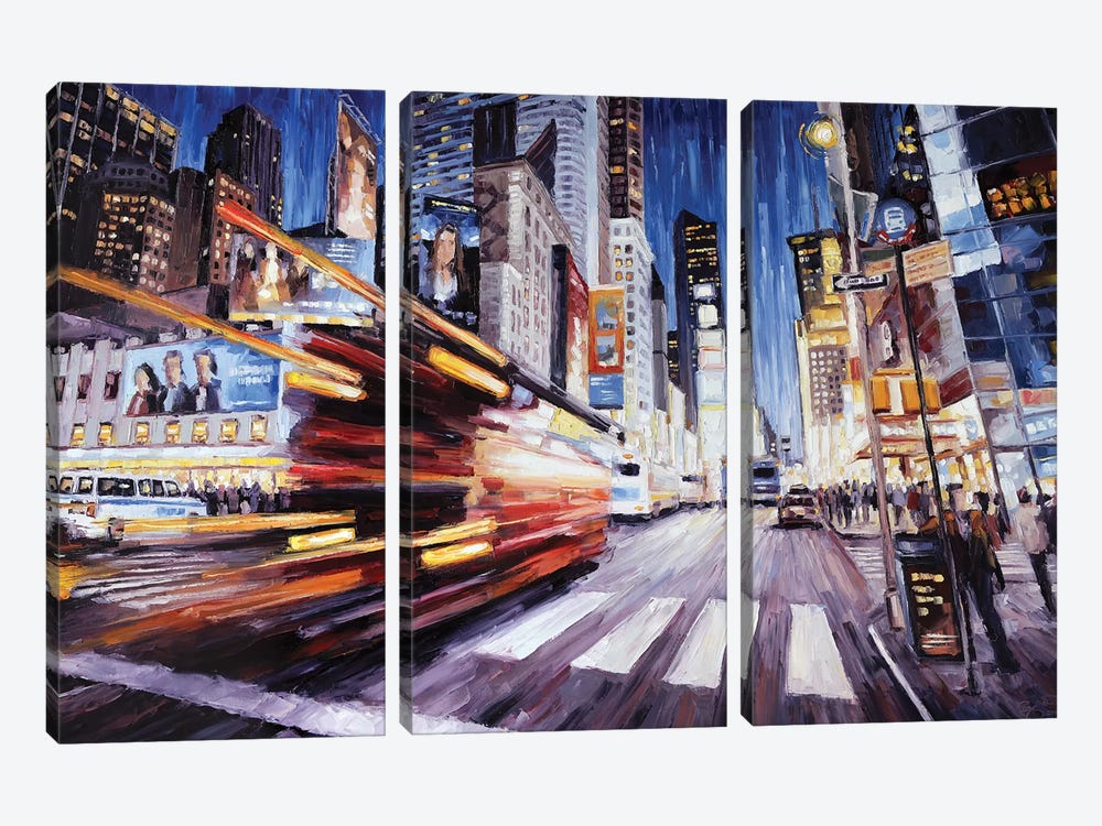 7th Ave South Of 48th by Roger Disney 3-piece Canvas Art