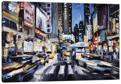 Broadway & 47th Canvas Art Print - Roger Disney
