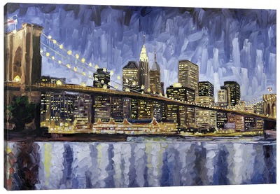 Brooklyn Bridge Canvas Art Print - Famous Bridges