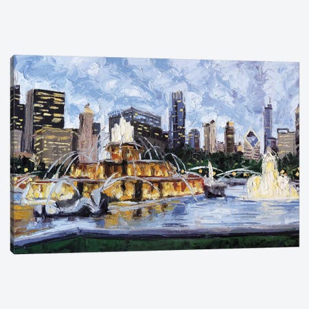 Buckingham Fountain Canvas Print #RDI30} by Roger Disney Canvas Wall Art