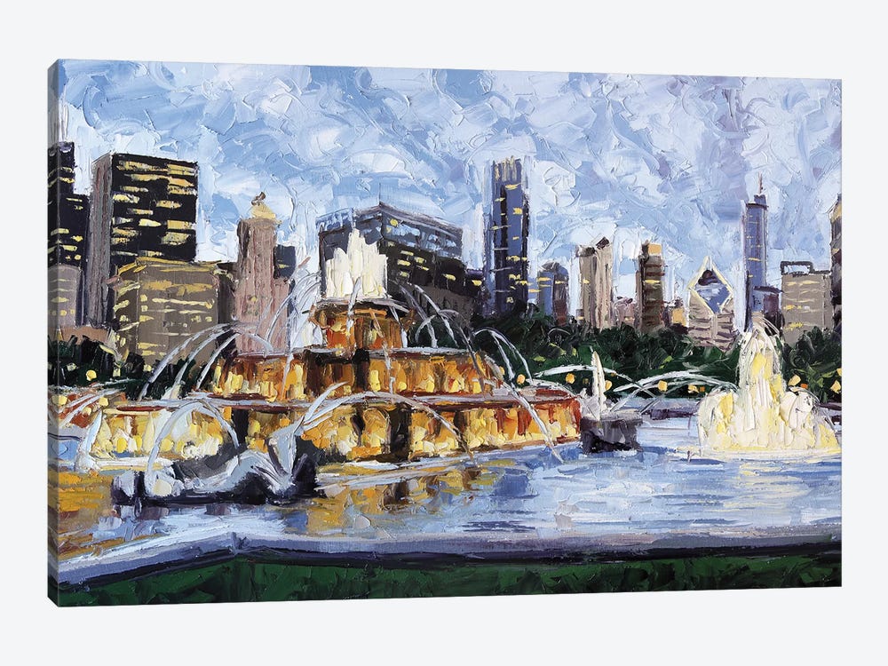 Buckingham Fountain by Roger Disney 1-piece Canvas Art