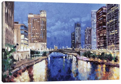 Chicago River Canvas Art Print - Artistic Travels