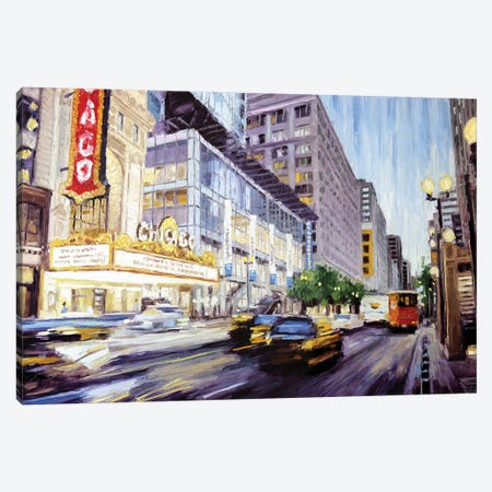 Chicago Theatre II Canvas Print #RDI35} by Roger Disney Canvas Art Print