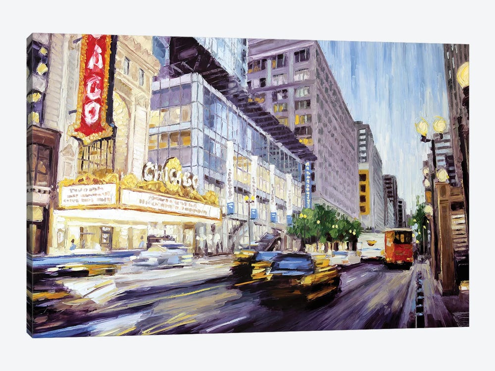 Chicago Theatre II by Roger Disney 1-piece Art Print