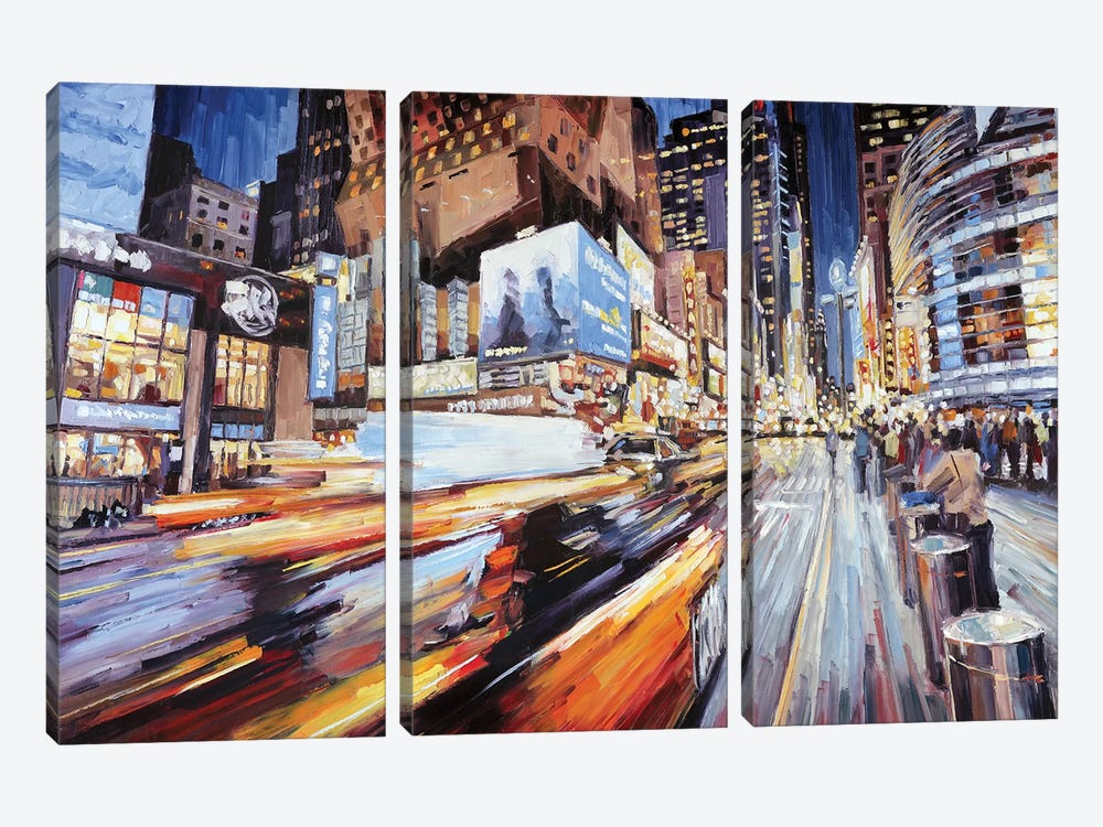 East Of 42nd And 8th by Roger Disney 3-piece Canvas Art