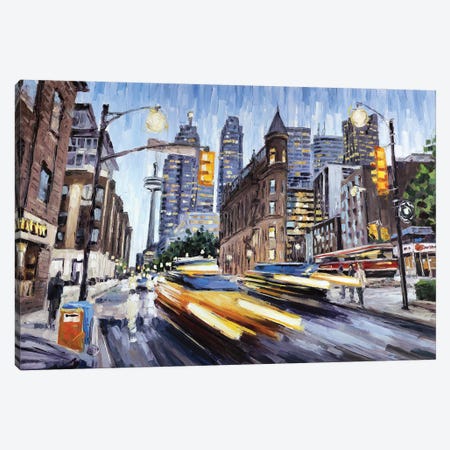 Front St At Church Canvas Print #RDI38} by Roger Disney Canvas Artwork
