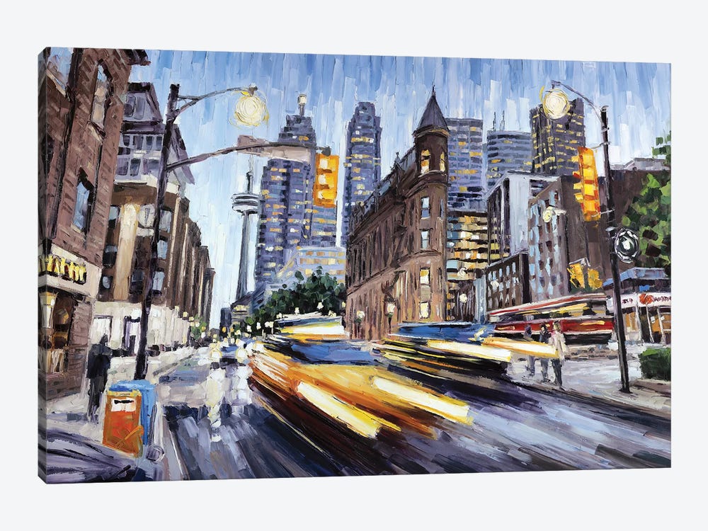 Front St At Church by Roger Disney 1-piece Canvas Wall Art