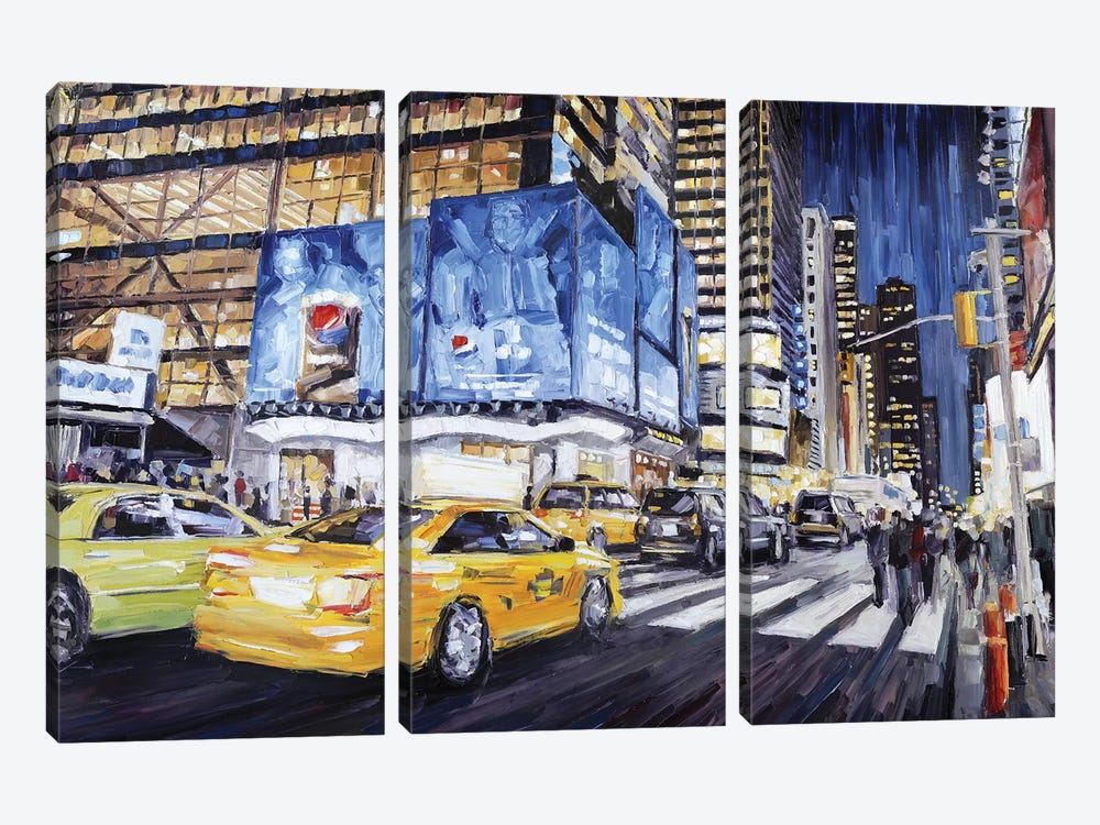 42nd & Broadway I by Roger Disney 3-piece Canvas Wall Art