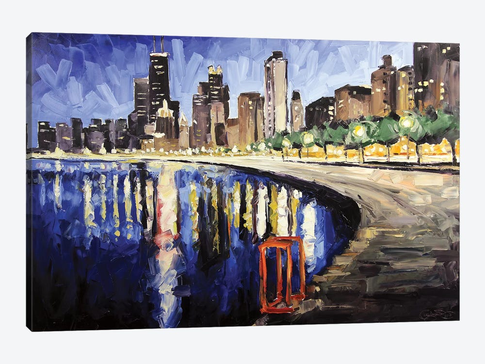 Lake Shore From Lincoln Park by Roger Disney 1-piece Art Print