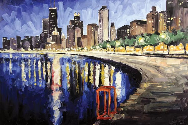 Artistic Travels: Lake Shore From Lincoln Park by Roger Disney