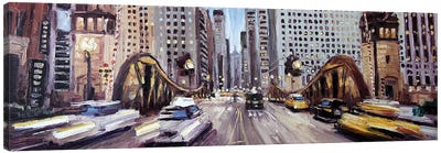 Lasalle Ave Bridge Canvas Art Print - Chicago Art