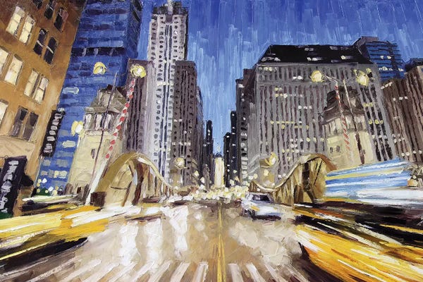 Chicago: Lasalle Bridge by Roger Disney