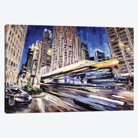 Michigan Ave Above Water St Canvas Print #RDI48} by Roger Disney Art Print