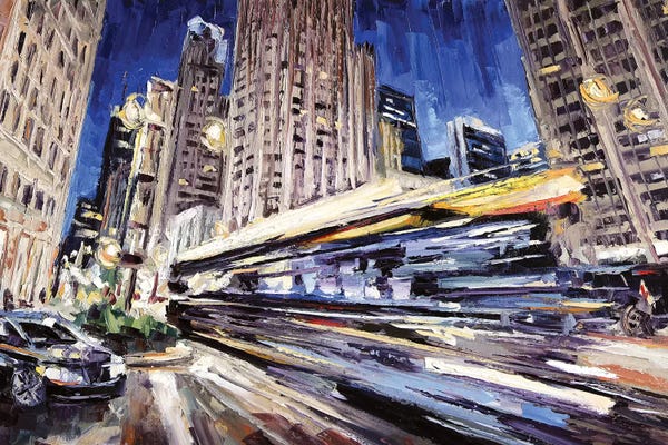 Wall Art: Michigan Ave Above Water St by Roger Disney