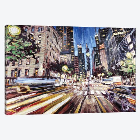 Michigan Ave North Of Ontario Canvas Print #RDI50} by Roger Disney Canvas Wall Art