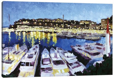 Monaco II Canvas Art Print - Harbor & Port Art