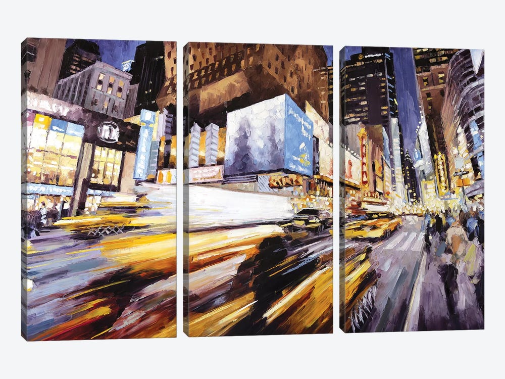 42nd At 8th Ave by Roger Disney 3-piece Canvas Art