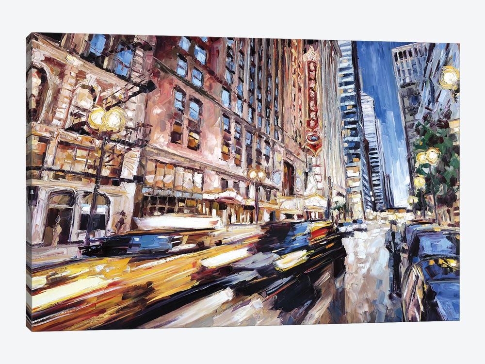 Randolph Street by Roger Disney 1-piece Canvas Art Print