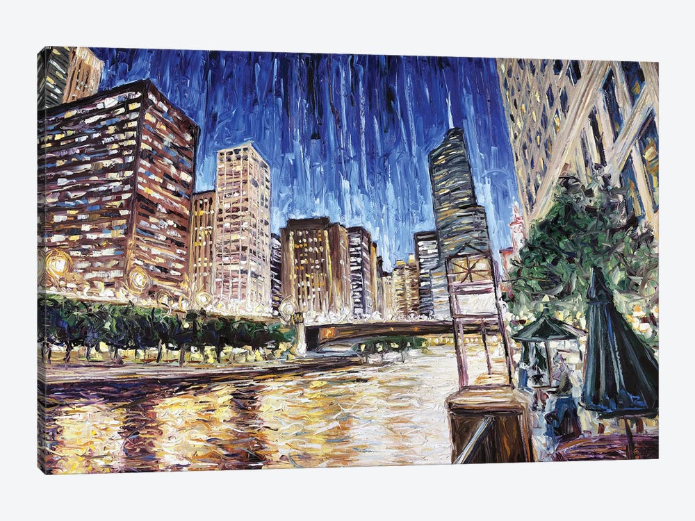 River Esplanade by Roger Disney 1-piece Canvas Artwork