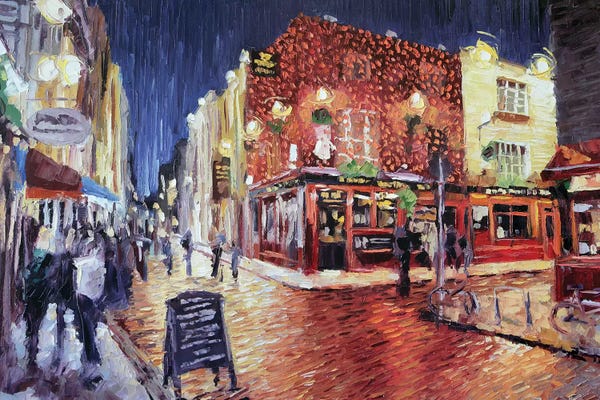 Dublin: Temple Bar Small by Roger Disney